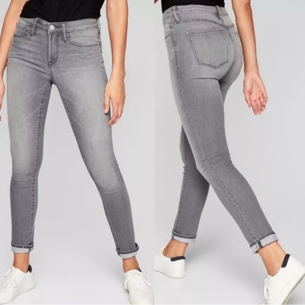 Athleta Grey Wash High‎ Rise Sculptek Stretch Skinny Jeans Women's Size 6